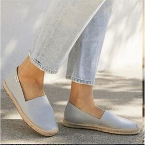 Soludos Gray Canvas Espadrilles Size 8-8.5 Slip On
